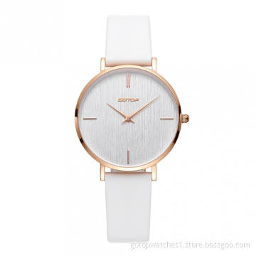 FEATURES OF SS552-01 ROSE GOLD WOMEN'S WATCH WITH LEATHER STRAP